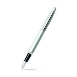 SHEAFFER VFM E9400 STROBE SILVER CT FOUNTAIN PEN